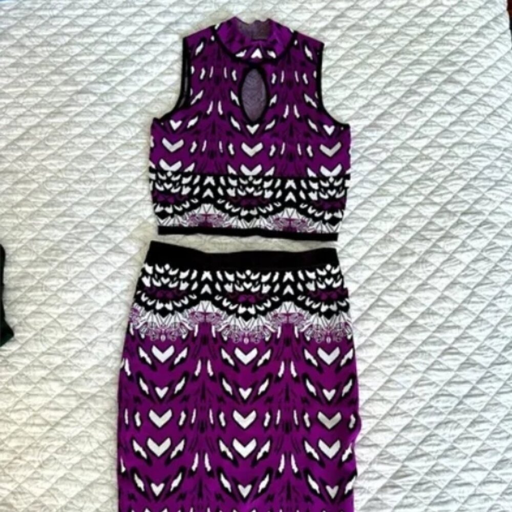 Bebe Matching Set Knit Skirt & Top